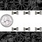 Antiqued Silver Plated Brass Bow Charms or Embellishments Charms - Set of Six - S-C203